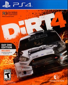 Dirt 4 PlayStation 4 Box Art